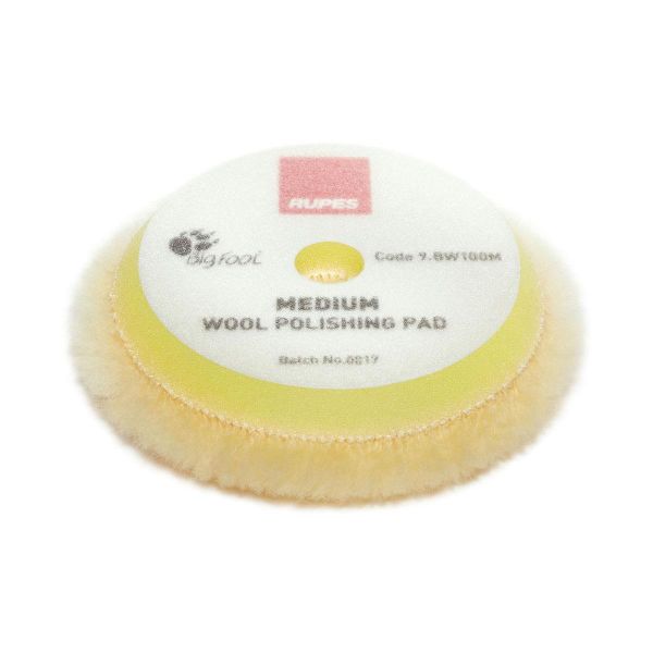 RUPES Medium Wool Polishing Pad Polierpad Polierschwamm gelb 80-90 mm 1 Stk