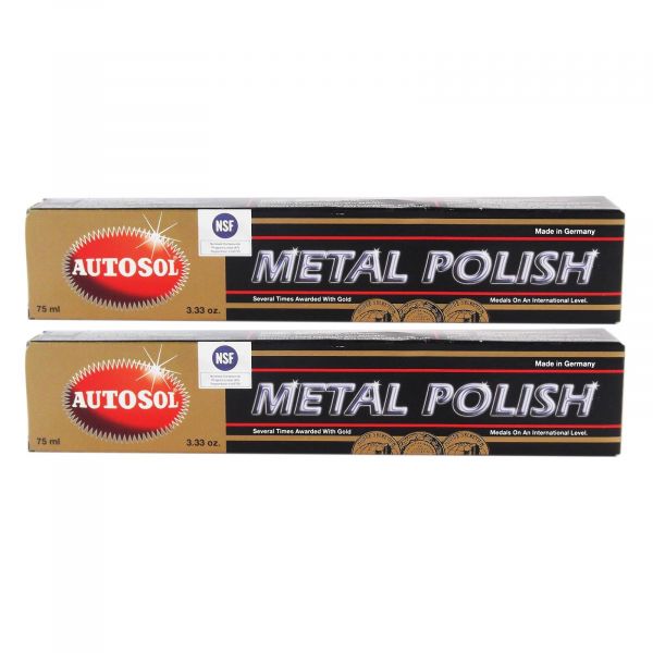2x AUTOSOL Metal Polish Edel Chromglanz Metall Politur Chrompolitur 75 ml