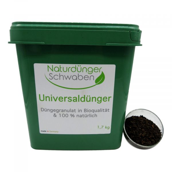 Naturdünger Schwaben Düngegranulat Universaldünger Rasendünger Dünger 1,7 kg