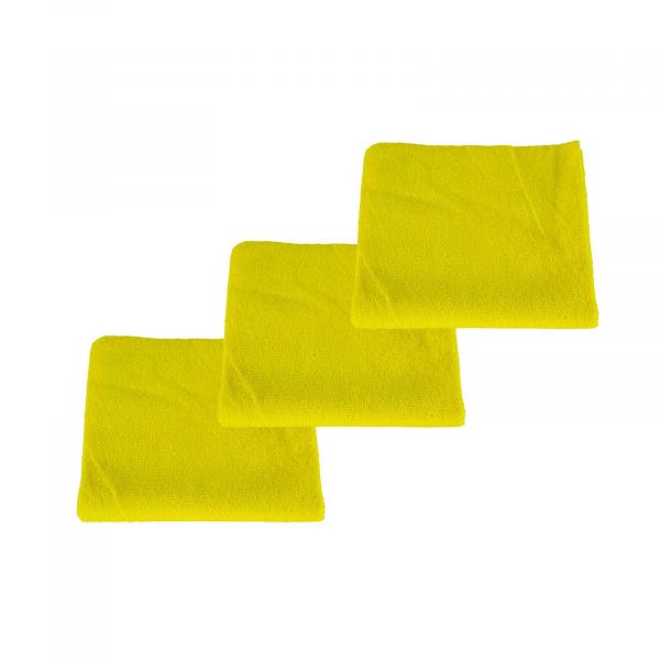 3x RUPES Mikrofasertuch Poliertuch Microfasertuch Trockentuch gelb 40 x 40 cm